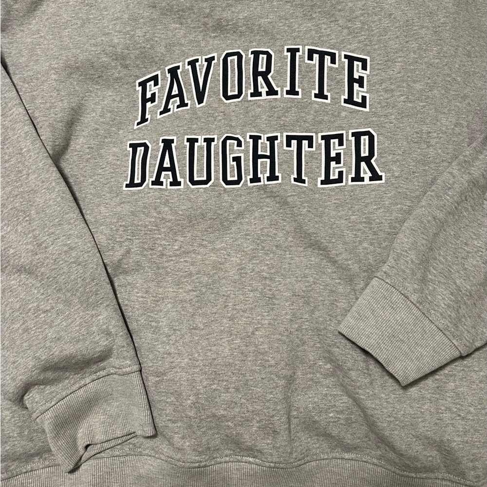 Favorite Daughter Light Gray Sweatshirt